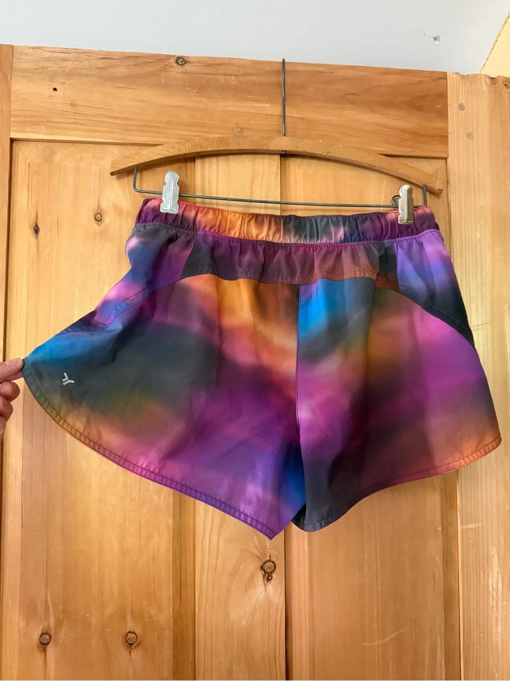 Old Navy Women's Tie-Dye Athletic Shorts - Purple & Orange - Picture 3 of 4